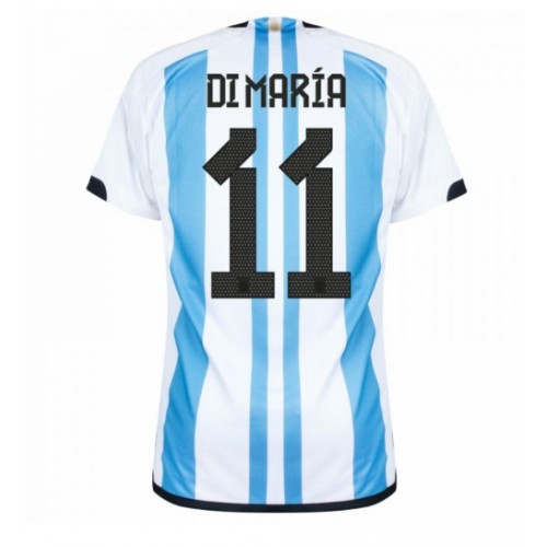 Moški Nogometni dresi Argentina Angel Di Maria #11 Domači SP 2022 Kratek Rokav